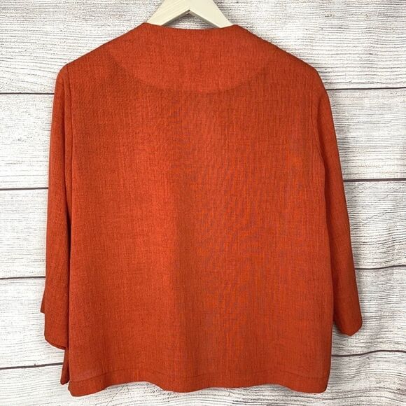 NWT EMMELLE Terracotta Blouse Lightweight Jacket Top - Picture 11 of 15